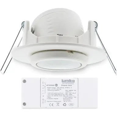 Klemko PLF-IB-PIR Lumiko 870550 aanwezigheidsmelder PIR inbouw 7m 2300W IP44