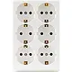 Q-Link 66.026.60 opbouw contactdoos randaarde 6-voudig wit OP=OP