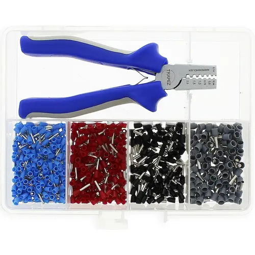 Klemko ATK-GPH25-KT 910016 assortimentsdoos geïsoleerde adereindhulzen 0,5-2,5mm² met tang