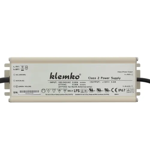 Klemko LB-LD-12V-60WD Lumiko 860112 LED-driver constante spanning 12V 1-60W IP67