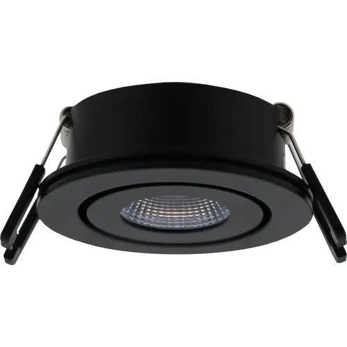 Klemko LCB-SPOT-Z-WW Lumiko 863742 LED-inbouwspot Venice COB 50mm 3,1W 350mA 3000K IP44 dimbaar CRI90 zwart