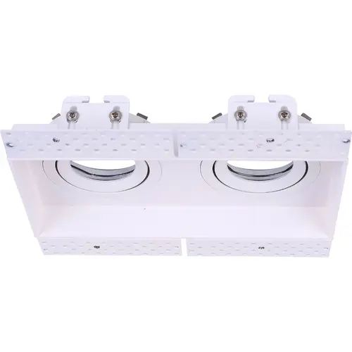 Klemko STUCPL-2V-RH Lumiko 868579 inbouwarmatuur modulair rechthoek 2-voudig 185x92mm trimless kantelbaar wit