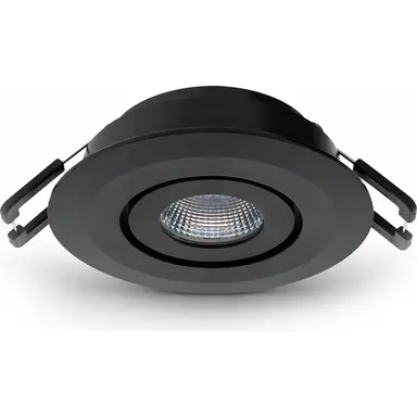 Klemko LCB-SPOT-62R-EWW-ZW Lumiko 863718 LED-inbouwspot richtbaar Siena COB 3,1W 350mA 2700K IP44 zwart