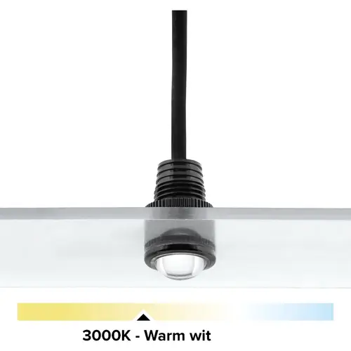 Klemko MIL11ZW-L-WW-0.5W Lumiko 867640 LED-mini-inbouwspot IP67 11mm 0,5W 3000K CRI90 zwart