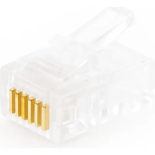 Klemko RJ116P4CPLS 183246 RJ-connector RJ11 6p4c plat AWG 24-26