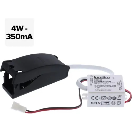 Klemko LD-MINI-4-350D Lumiko 860300 LED-driver constante stroom 350mA 4W 1-kanaals dimbaar IP20