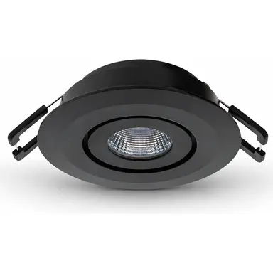 Klemko LCB-SPOT-62R-WW-ZW Lumiko 863716 LED-inbouwspot richtbaar Siena COB 3,1W 350mA 3000K IP44 zwart