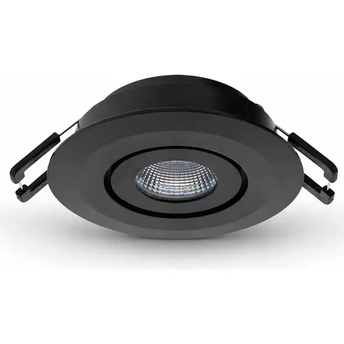 Klemko LCB-SPOT-62R-WW-ZW Lumiko 863716 LED-inbouwspot richtbaar Siena COB 3,1W 350mA 3000K IP44 zwart