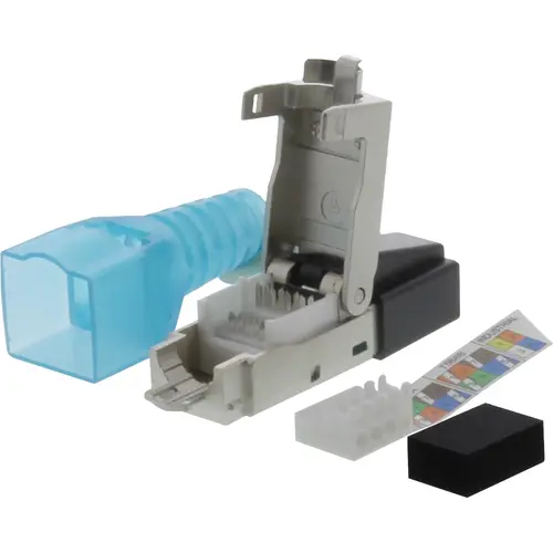 Klemko RJ45-C6A-STP 182424 RJ45 connector toolless Cat6A STP afgeschermd voor ronde kabel