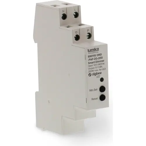 Klemko DRD-PAF-ZG-200 Lumiko 890115 DIN-raildimmer RC Zigbee/puls 200W LED geheugen nevenunit