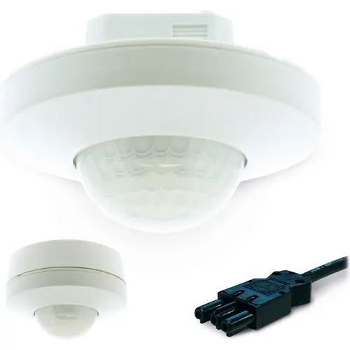 Klemko PLF-INB-UNI-24M-WIE Lumiko 870975 PIR aanwezigheidsmelder plafond inbouw 24m Wieland 2300W IP54 aansluitkabel