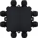 Klemko KB-IP68-8V-6-11 160380 Kabelbox IP68 8-voudig 6-11mm 145x145x50mm