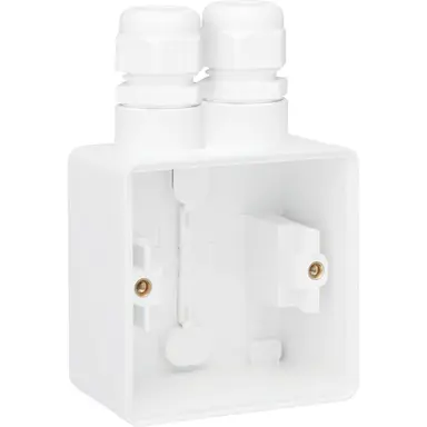 Niko 701-84152 Hydro opbouwbak 1-voudig einddoos met 2x M20-ingang wit