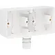 Niko 701-84851 Hydro opbouwbak 2-voudig horizontaal met 1x M20-ingang wit