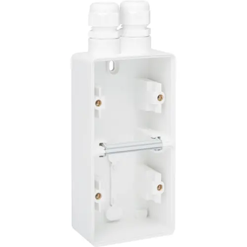 Niko 701-84252 Hydro opbouwbak 2-voudig verticaal met 2x M20-ingang wit