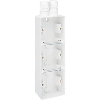 Niko 701-84352 Hydro opbouwbak 3-voudig verticaal met 2x M20-ingang wit