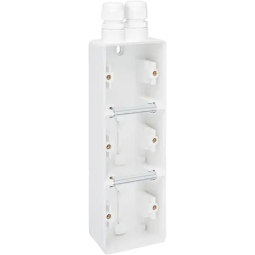 Niko 701-84352 Hydro opbouwbak 3-voudig verticaal met 2x M20-ingang wit