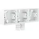Niko 701-84952 Hydro opbouwbak 3-voudig einddoos horizontaal met 2x M20-ingang wit