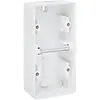 Niko 701-83201 Hydro opbouwbak 2-voudig dubbel verticaal soepele ingang wit