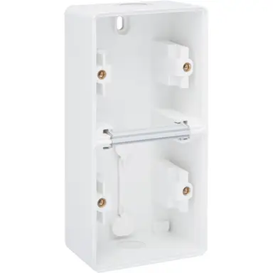 Niko 701-83201 Hydro opbouwbak 2-voudig dubbel verticaal soepele ingang wit