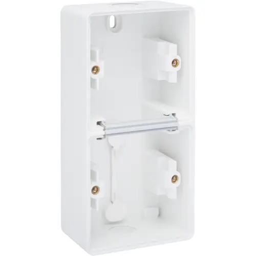 Niko 701-83201 Hydro opbouwbak 2-voudig dubbel verticaal soepele ingang wit
