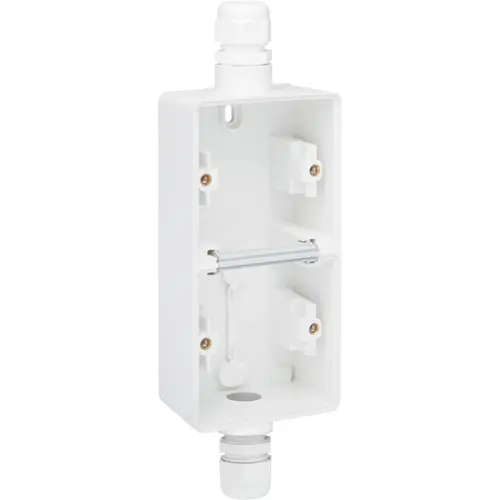 Niko 701-84261 Hydro opbouwbak 2V trekdoos dubbel verticaal met boven en onder 1x M20-ingang wit