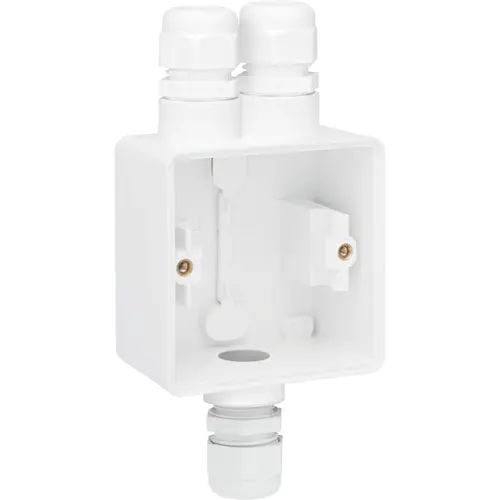 Niko 701-84162 Hydro opbouwbak 1-voudig met boven 2x en onder 1x M20-ingang wit