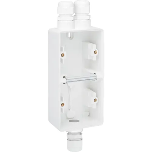 Niko 701-84262 Hydro opbouwbak 2-voudig verticaal met boven 2x en onder 1x M20-ingang wit
