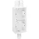 Niko 701-84262 Hydro opbouwbak 2-voudig verticaal met boven 2x en onder 1x M20-ingang wit