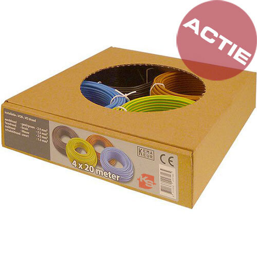 Q-Link VDactiepakket20 VD draad 4x20 meter ACTIE set OP=OP