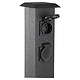 Exin 54.502.91 tuinpaal met 4x wandcontactdoos IP44 OP=OP