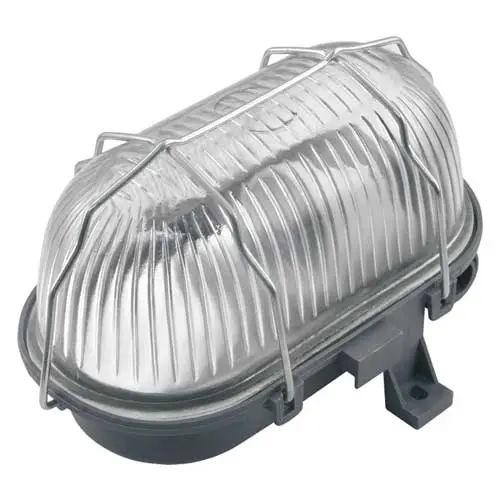 Q-Link 01.581.06 bully ovaal spatwaterdicht grijs max 60W OP=OP