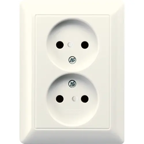 JUNG AS 5010 U wandcontactdoos vlak zonder randaarde AS500 creme