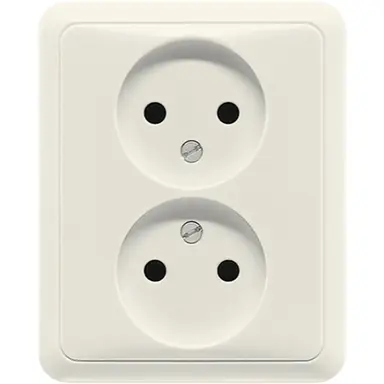JUNG 5010 U wandcontactdoos vlak zonder randaarde CD500 creme