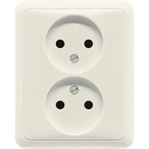 JUNG 5010 U wandcontactdoos vlak zonder randaarde CD500 creme