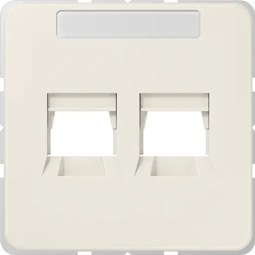 JUNG 569-2 WE afdekking klikbevestiging met draagring 2-voudig modulair jack CD500 creme