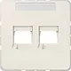 JUNG 569-2 WE afdekking klikbevestiging met draagring 2-voudig modulair jack CD500 creme