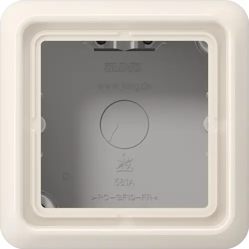 JUNG CD 581 A W opbouwbak 1-voudig CD500 creme