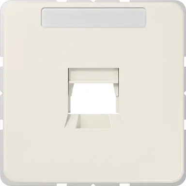 JUNG 569-1 WE afdekking klikbevestiging met draagring 1-voudig modulair jack CD500 creme