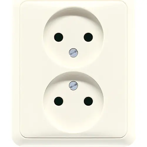 JUNG 5010 KIU wandcontactdoos vlak zonder randaarde Safety+ CD500 creme