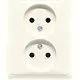 JUNG 5010 KIU wandcontactdoos vlak zonder randaarde Safety+ CD500 creme