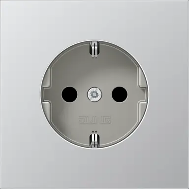 JUNG AL 1520 N wandcontactdoos randaarde LS990 aluminium