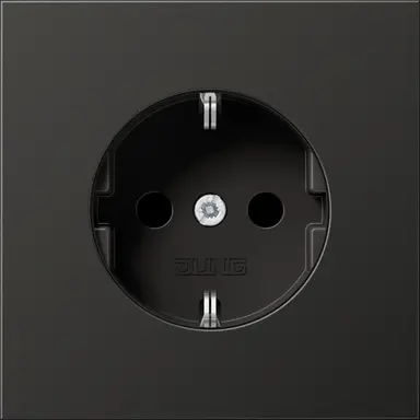 JUNG AL 1520 N AN wandcontactdoos randaarde LS990 antraciet gelakt aluminium