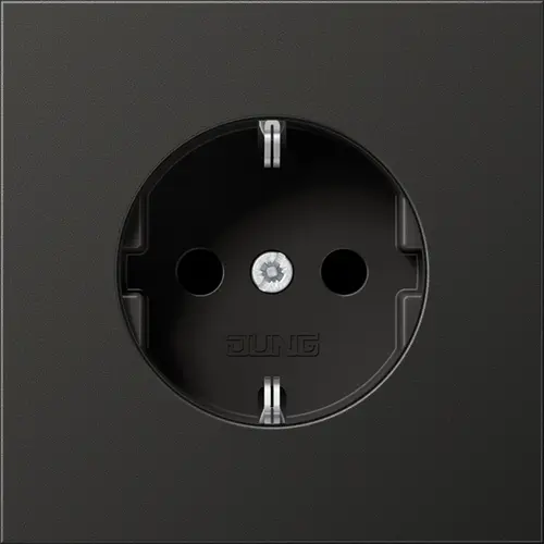 JUNG AL 1520 N AN wandcontactdoos randaarde LS990 antraciet gelakt aluminium