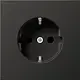 JUNG AL 1520 N AN wandcontactdoos randaarde LS990 antraciet gelakt aluminium