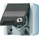 JUNG 820 NAWSL wandcontactdoos 1-voudig opbouw IP44 horizontaal met slot WG800