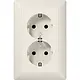 JUNG AS 5015 wandcontactdoos 2-voudig randaarde voor ovale 1,5 inbouwdoos AS500 creme