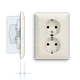 JUNG AS 5015 wandcontactdoos 2-voudig randaarde voor ovale 1,5 inbouwdoos AS500 creme