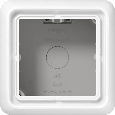 JUNG CD 581 A WW opbouwbak 1-voudig CD500 alpine wit