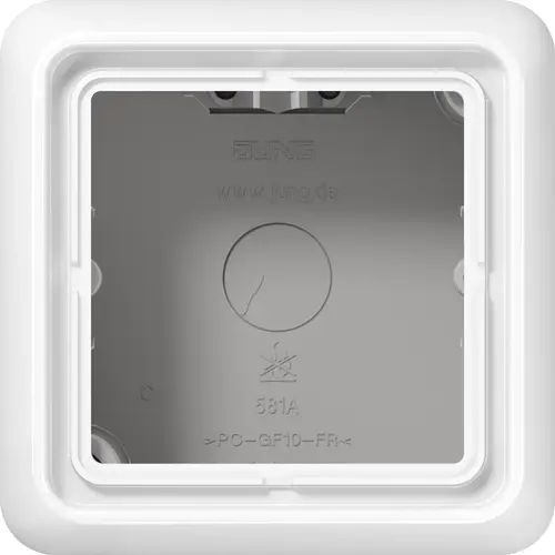 JUNG CD 581 A WW opbouwbak 1-voudig CD500 alpine wit